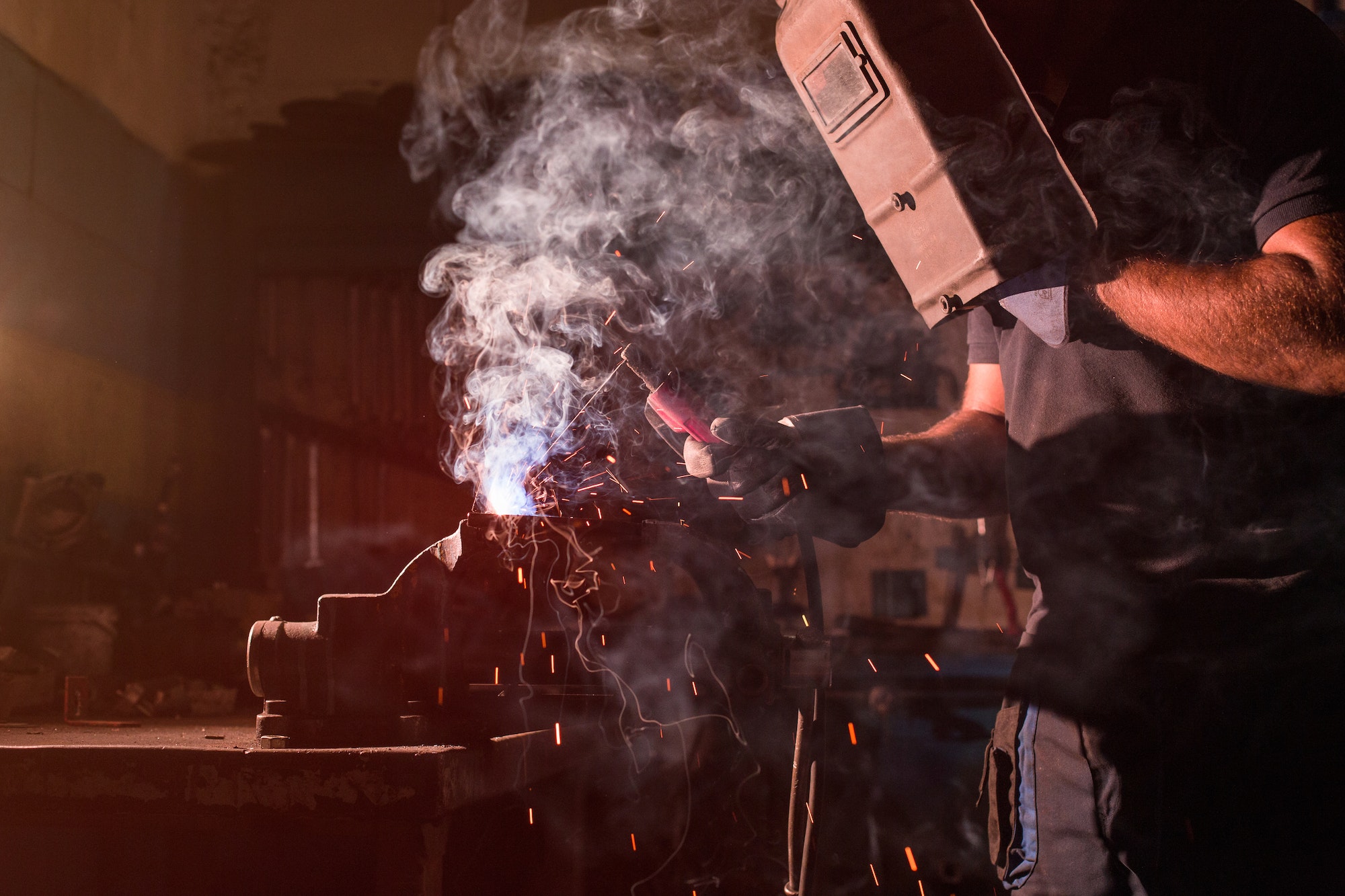 worker welding